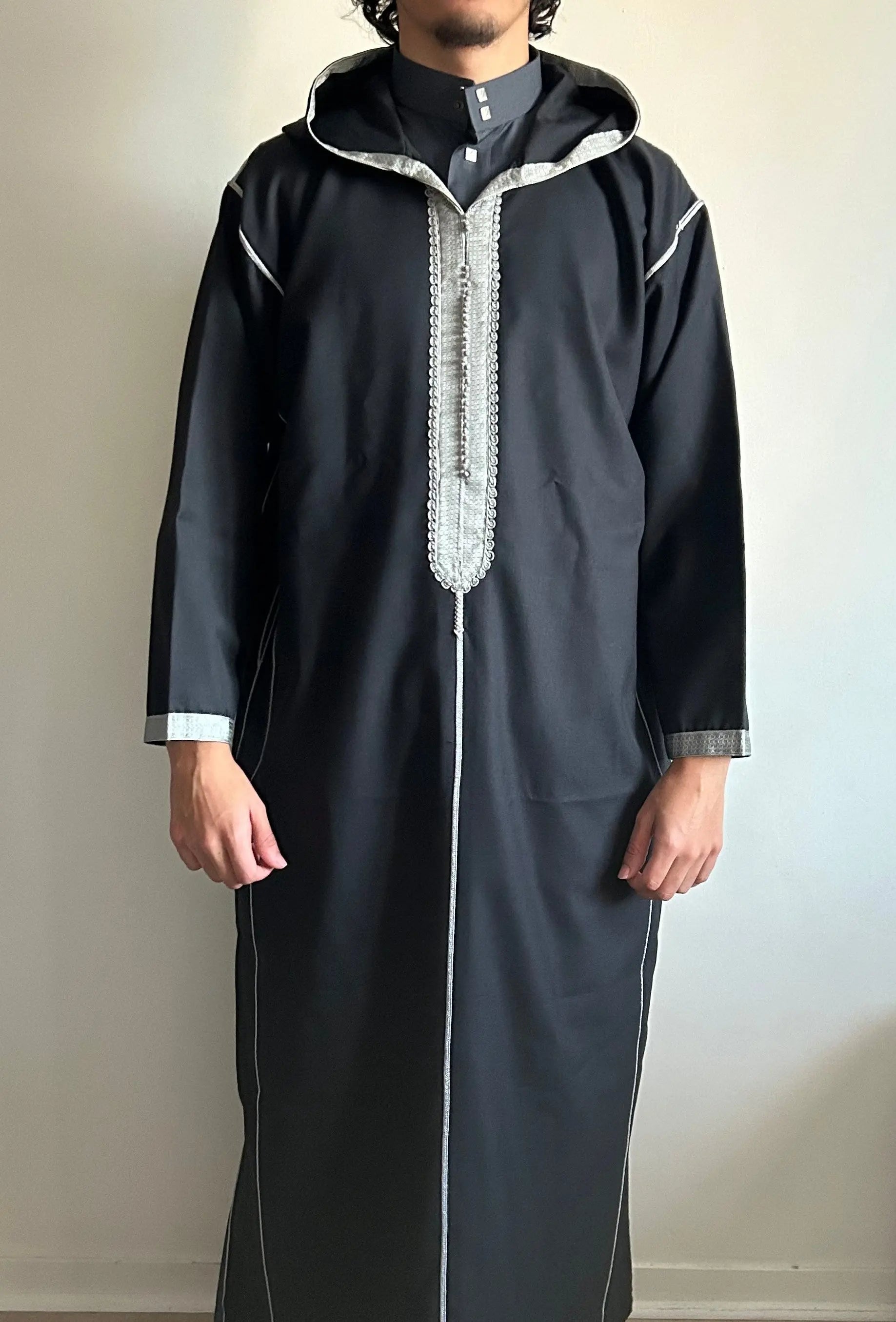 Djellaba laine Noir/Grise ThawbCollection