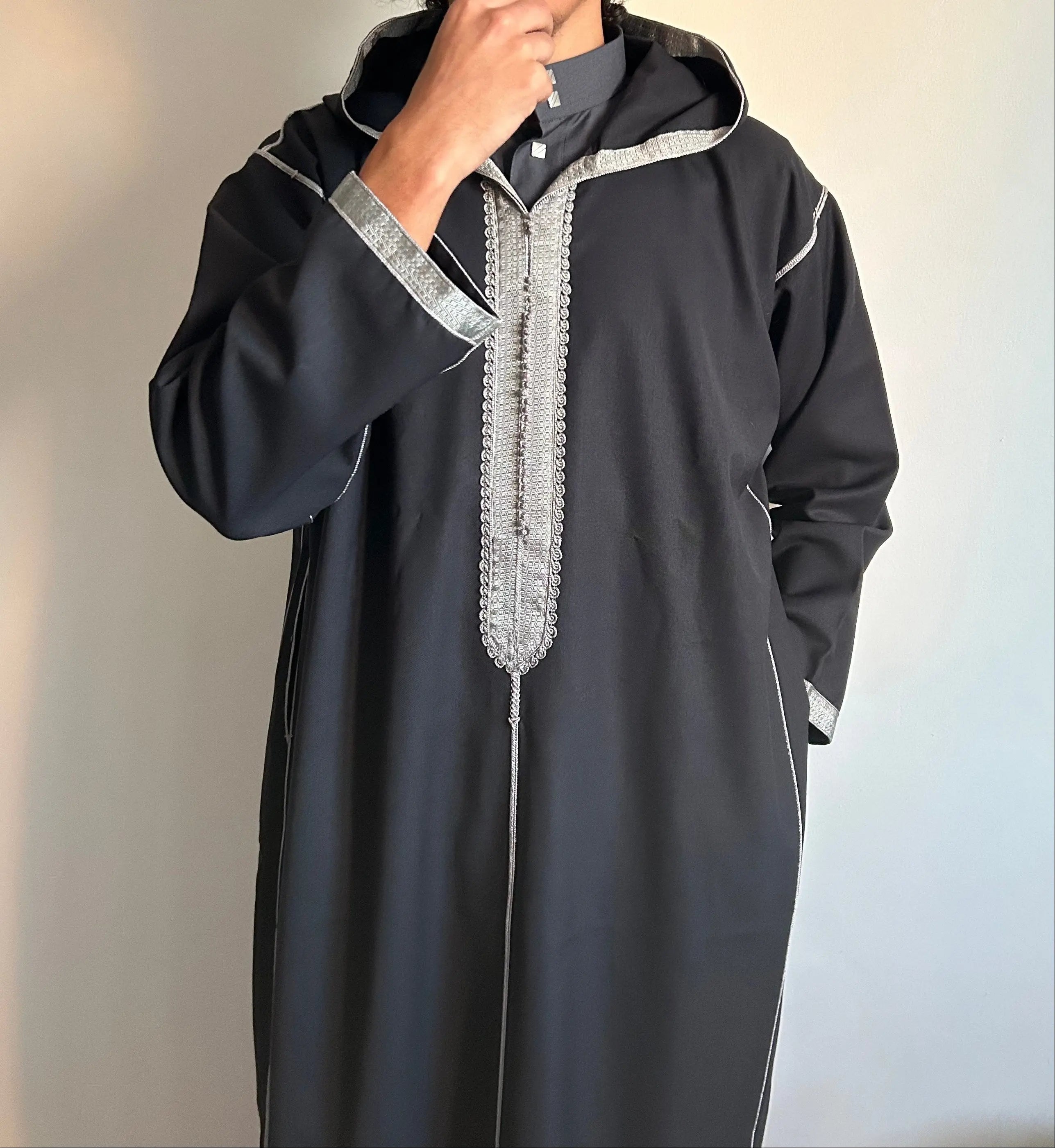 Djellaba laine Noir/Grise ThawbCollection