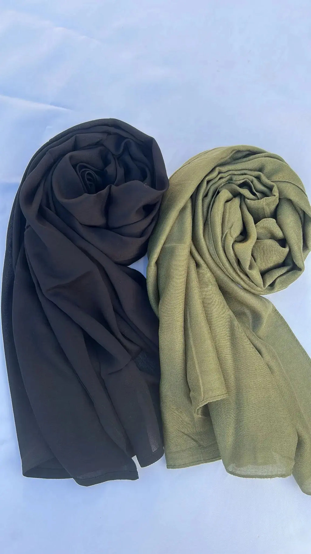 Voile modal  noir et kaki Voile modal femme | Thawb Collection